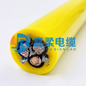 耐磨卷绕拖拽电缆,PUR聚氨酯拖拽专用电缆